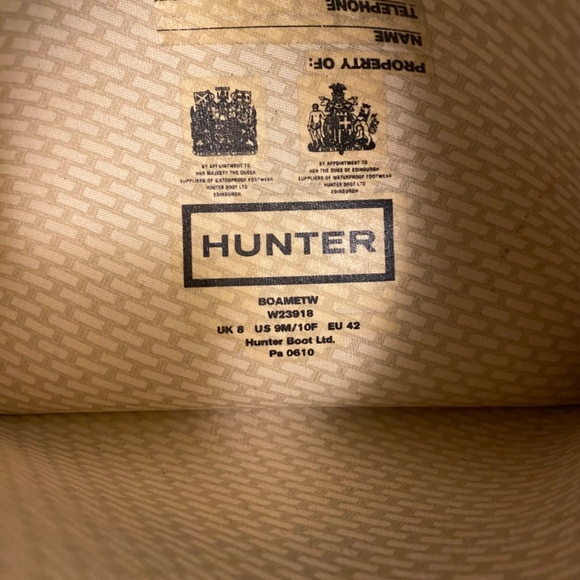 HUNTER CARNABY BOA SNAKE EMBOSSED RAIN BOOTS - PEWTER - Picture 5 of 5